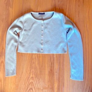 Brandy Melville S soft green cropped cardigan